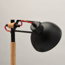 Lampka biurkowa czarny klosz i drewno dębowe MW-Light Megapolis 693031001
