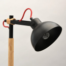 Lampka biurkowa czarny klosz i drewno dębowe MW-Light Megapolis 693031001