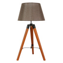 Lampka na brązowym trójnogu ze stożkowym abażurem Lugano Candellux 41-31211