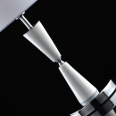 Lampka stołowa imitacja marmuru, chrom, biały klosz Vitalina MW-LIGHT Elegance 448034501