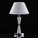 Lampka stołowa imitacja marmuru, chrom, biały klosz Vitalina MW-LIGHT Elegance 448034501