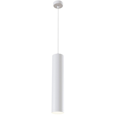 Lampka wisząca biały walec, smukła Shelby Maytoni Loft P020PL-01W