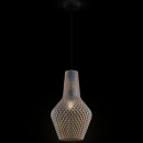 Lampka wisząca, bursztynowy, karbowany, szklany klosz Tommy Maytoni P047PL-01B