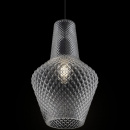 Lampka wisząca, karbowany, szklany klosz Tommy Maytoni P040PL-01B