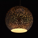 Lampka wisząca srebrna kula 3D chromowana MW-Light Megapolis 663011201