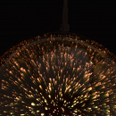 Lampka wisząca srebrna kula 3D chromowana MW-Light Megapolis 663011201