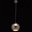 Lampka wisząca srebrna kula 3D chromowana MW-Light Megapolis 663011201