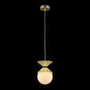 Lampka wisząca szklana kula w mosiężnej oprawie Ovation Maytoni Modern MOD264-PL-01-BS