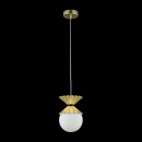Lampka wisząca szklana kula w mosiężnej oprawie Ovation Maytoni Modern MOD264-PL-01-BS