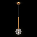 Lampka wisząca, szklany klosz z efektem mory Ligero Maytoni MOD061PL-01BS