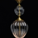 Lampka wisząca w kolorze mosiądzu z białym kloszem Odelia CHIARO Classic 619011203