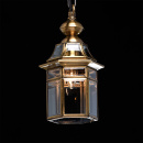 Lampka wisząca w stylu antycznym z mosiądzu i szkła CHIARO Street 802010101