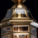 Lampka wisząca w stylu antycznym z mosiądzu i szkła CHIARO Street 802010101