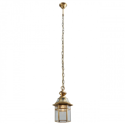 Lampka wisząca w stylu antycznym z mosiądzu i szkła CHIARO Street 802010101