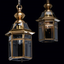 Lampka wisząca w stylu antycznym z mosiądzu i szkła CHIARO Street 802010101