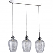 Lampy wiszące - trzy szklane klosze do jadalni, kuchni Blues Maytoni Modern MOD044-PL-03-N