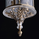 Latarnia wisząca na zewnątrz budynku, szkło i antyczny mosiądz CHIARO Street 802011104