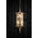 Latarnia wisząca na zewnątrz budynku, szkło i antyczny mosiądz CHIARO Street 802011104