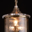 Latarnia wisząca na zewnątrz budynku, szkło i antyczny mosiądz CHIARO Street 802011104