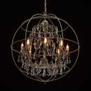 Loftowa lampa wisząca kula z kryształowym zdobieniem RegenBogen Loft 104011708