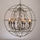 Loftowa lampa wisząca kula z kryształowym zdobieniem RegenBogen Loft 104011708