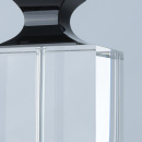 Luksusowa lampa stołowa z kryształową podstawą i czarny abażur CHIARO Elegance 386036101