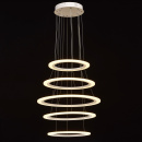 Luksusowa lampa wisząca - 5 okręgów LED - regulowana wysokość RegenBogen 661014505