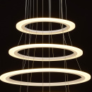 Luksusowa lampa wisząca - 5 okręgów LED - regulowana wysokość RegenBogen 661014505