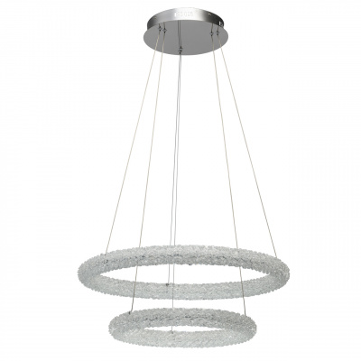 Luksusowa lampa wisząca dwa ringi kryształowe LED CHIARO Crystal 498014202