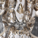 Luksusowy, 8- ramienny żyrandol kryształowy, aksamitne klosze CHIARO Crystal 475010208