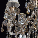 Luksusowy, 8- ramienny żyrandol kryształowy, aksamitne klosze CHIARO Crystal 475010208