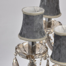 Luksusowy, 8- ramienny żyrandol kryształowy, aksamitne klosze CHIARO Crystal 475010208