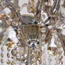 Luksusowy, 8- ramienny żyrandol kryształowy, aksamitne klosze CHIARO Crystal 475010208