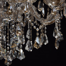 Luksusowy, 8- ramienny żyrandol kryształowy, aksamitne klosze CHIARO Crystal 475010208