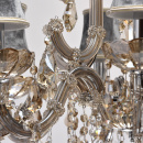 Luksusowy, 8- ramienny żyrandol kryształowy, aksamitne klosze CHIARO Crystal 475010208