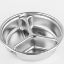 Lunchbox okrągły z 3 przegrodami 0,28 Litra, stalowy To Go Cuitisan EC4178