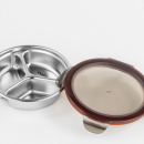 Lunchbox okrągły z 3 przegrodami 0,28 Litra, stalowy To Go Cuitisan EC4178