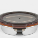 Lunchbox okrągły z 3 przegrodami 0,28 Litra, stalowy To Go Cuitisan EC4178