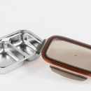 Lunchbox stalowy z 2 przegrodami 0,22 Litra To Go Cuitisan EC4179