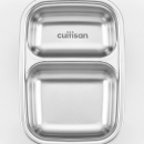 Lunchbox stalowy z 2 przegródkami 0,7 Litra To Go Cuitisan EC4182