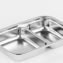 Lunchbox stalowy z 2 przegródkami 0,7 Litra To Go Cuitisan EC4182