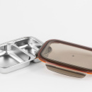 Lunchbox stalowy z 2 przegródkami 0,7 Litra To Go Cuitisan EC4182