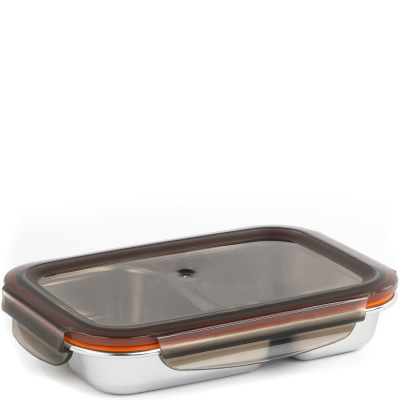 Lunchbox stalowy z 2 przegródkami 0,7 Litra To Go Cuitisan EC4182