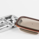 Lunchbox stalowy z 3 przegródkami 0,56 Litra To Go Cuitisan EC4181