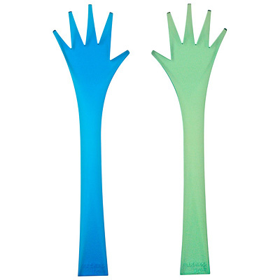 Łyżki do sałaty Hands ZAK! zielono-niebieskie ZA-0897-0420E