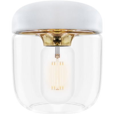 Mała lampa wisząca Acorn UMAGE biała / mosiądz 02105