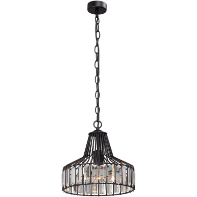 Mała lampa wisząca do jadalni z kryształami Vitaluce VE4244-1/1S