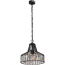 Mała lampa wisząca do jadalni z kryształami Vitaluce VE4244-1/1S