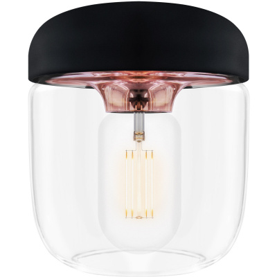 Mała lampka wisząca Acorn UMAGE czarna / miedź 02083