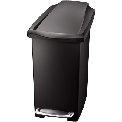 Mały kosz na śmieci pedałowy Slim 10L simplehuman czarny CW1329